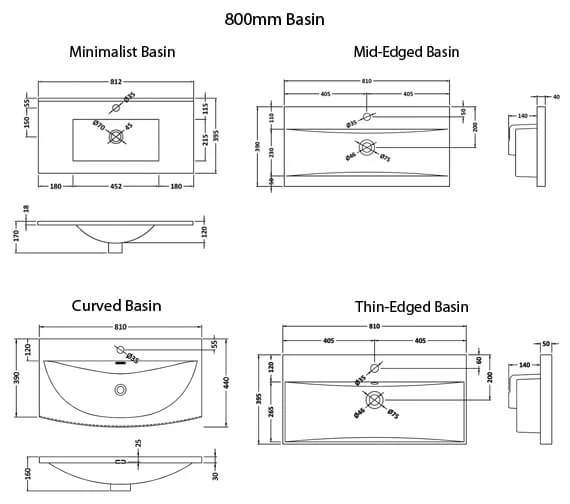Nuie Athena Wall Hung 2 Door Vanity Unit With Worktop Or Basin 11 Nuie Athena Wall Hung 2 Door Vanity Unit With Worktop Or Basin - Image 9