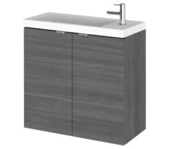 Hudson Reed Fusion 600mm Wall Hung 2 Door Slimline Vanity Unit And Basin -Burlington Shop M700 2023 3 25 6 9 0 448
