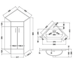 Nuie Mayford Double Door Corner White Cabinet And Basin -Burlington Shop M700 2023 3 30 8 26 51 854
