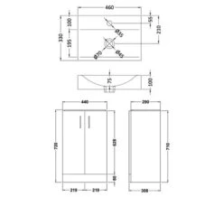 Nuie Mayford Floor Standing Gloss White Cabinet And Basin -Burlington Shop M700 2023 4 1 8 0 35 136