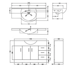 Nuie Mayford 1200mm Floor Standing White 3 Door 3 Drawer Cabinet And Basin -Burlington Shop M700 2023 4 7 9 18 31 837