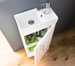 Nuie Vault 405 X 861mm Single Door Floor Standing Compact Unit And Basin -Burlington Shop M700 2023 5 19 8 5 10 986
