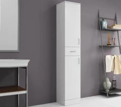 Nuie Mayford 350mm Wide Floor Standing White Tallboy Unit 14 Nuie Mayford 350mm Wide Floor Standing White Tallboy Unit -Burlington Shop M700 2023 5 20 9 38 9 351