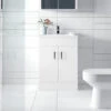 Nuie Eden 800mm High Floor Standing Gloss White Two Door Cabinet And Basin -Burlington Shop M700 2023 5 23 9 59 40 496