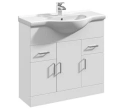 Nuie Mayford Gloss White 3 Door And 2 Drawer Vanity Unit And Basin -Burlington Shop M700 2023 5 24 12 46 15 41