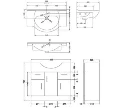 Nuie Mayford Gloss White 3 Door And 2 Drawer Vanity Unit And Basin -Burlington Shop M700 2023 5 24 13 8 27 23