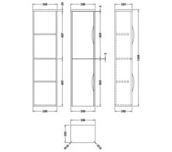 Nuie Parade 356 X 1399mm Two Door Wall Hung Tallboy Unit -Burlington Shop M700 2023 5 29 11 15 55 441