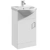 Nuie Mayford 450mm Wide Floor Standing White Cabinet With Basin