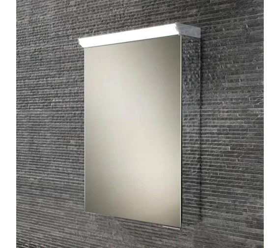 HIB Flux Compact LED Top Illuminated Mirror Cabinet 400 X 600mm 3 HIB Flux Compact LED Top Illuminated Mirror Cabinet 400 X 600mm