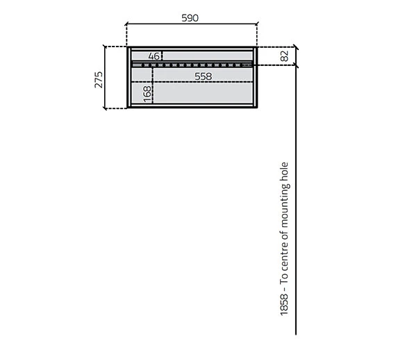 Miller New York Single Door Storage White Cabinet 590 X 275mm 4 Miller New York Single Door Storage White Cabinet 590 X 275mm - Image 2