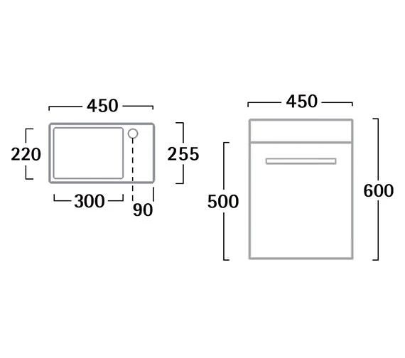 Tavistock Kobe 450 X 600mm Wall Mounted Vanity Unit With Basin 4 Tavistock Kobe 450 X 600mm Wall Mounted Vanity Unit With Basin - Image 2