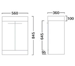 Tavistock Kobe 560mm Walnut Floor-Standing Unit And Basin -Burlington Shop QS V61186 2 mn