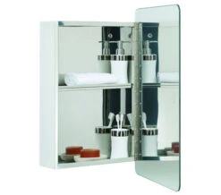 RAK Uno Stainless Steel 460 X 660mm Hinged Single Door Mirror Cabinet