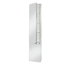 Croydex Nile Stainless Steel Tall Cabinet With Mirrored Doors -Burlington Shop QS V76336 1 mn
