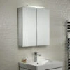 Tavistock Conduct Aluminium Double Door Mirror Cabinet With LED Light